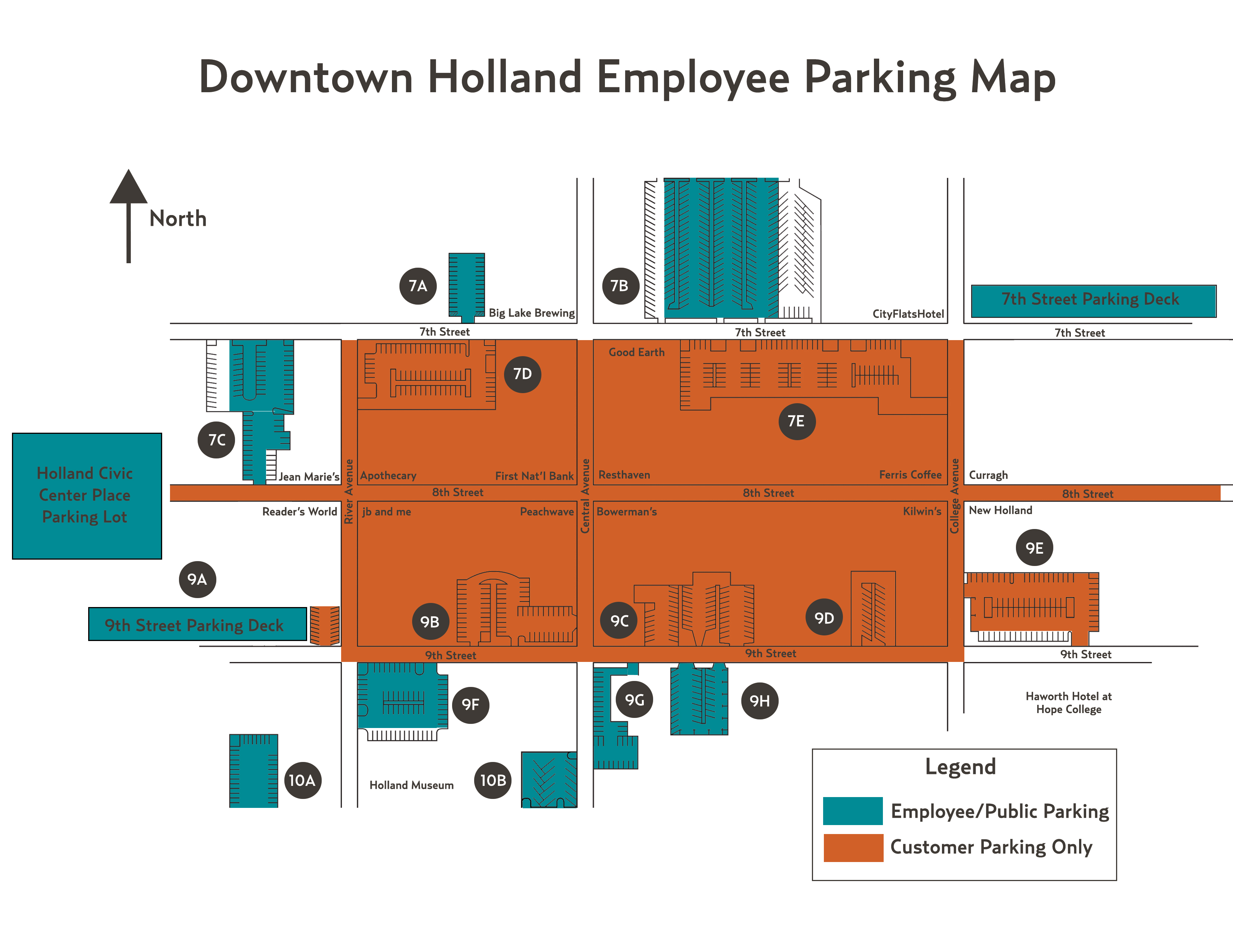 Employee Parking Map